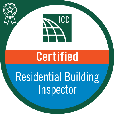 ICC Certified Residential Building Inspector badge